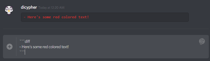 Red Colored Text Formatting In Discord - Writebots
