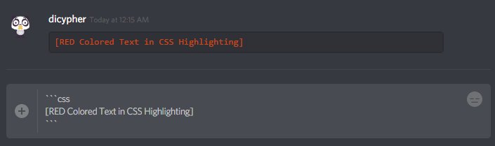 Red Colored Text Formatting In Discord - Writebots