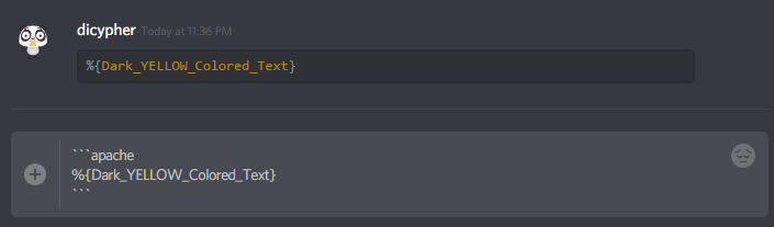 Yellow Colored Text Formatting In Discord - Writebots