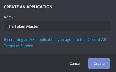 Creating a Discord bot and getting the Token