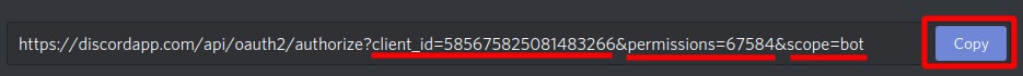 Discord Bot Authorization String (Client Id &Amp; Permissions)