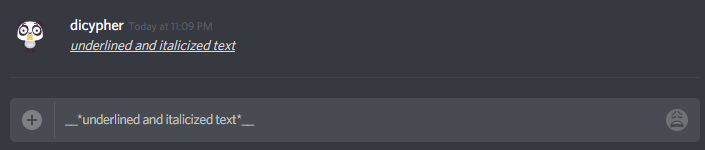 Discord Underlined And Italicized Text Formatting - Writebots
