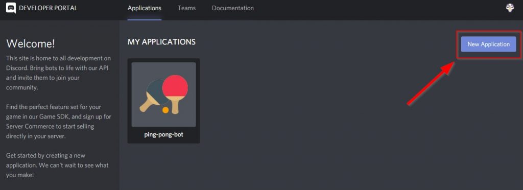 Create Discord Application