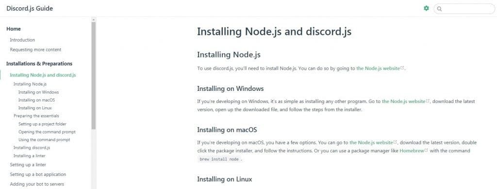 Installing Node.js And Discord.js