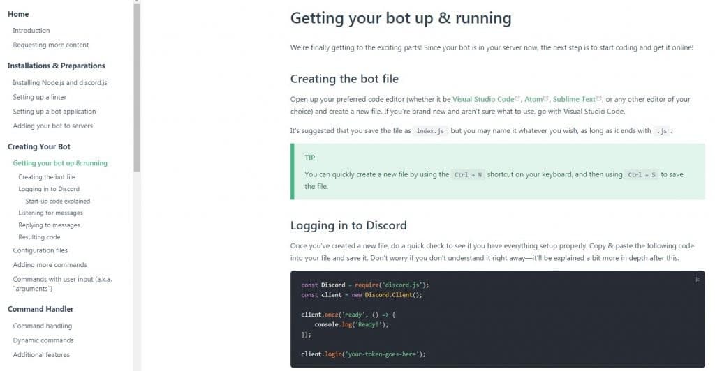 Create a Discord Bot using Discord.js